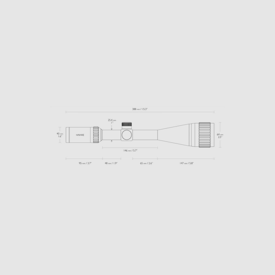 Hawke Zielfernrohr Vantage IR 4-16x50 AO Mil Dot IR, Bild 5 von 6