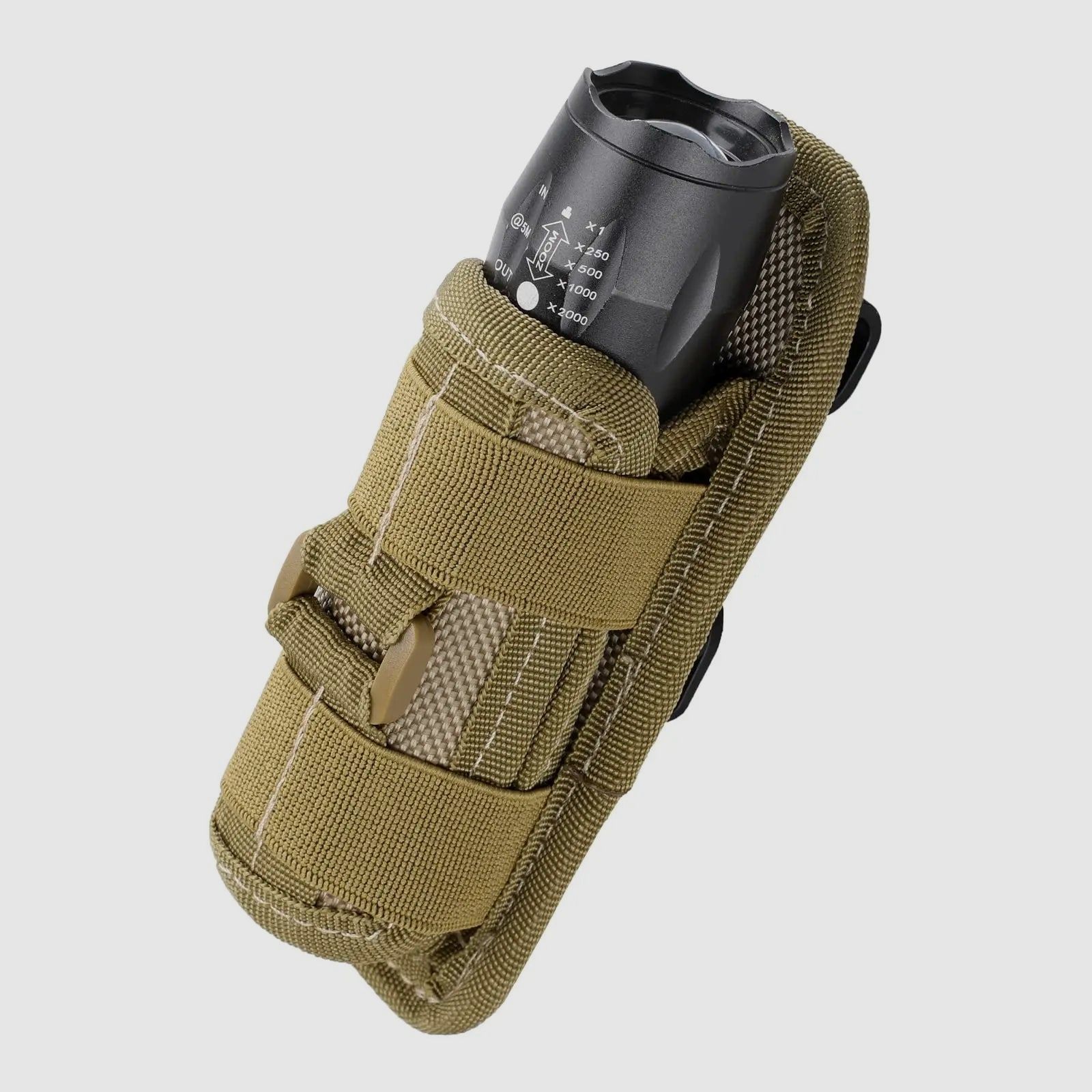 Taktisches Taschenlampen-Holster – 360° drehbar, MOLLE-kompatibel & universell einsetzbar