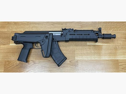 z Magpul składanym kolbą WBP Mini Jack - półautomatyczna pistolet 7,62x39 z Magpul Zhukov-S składanym kolbą - MOE osłona rękojeści - Magpul chwyt pistoletowy - Wyprodukowano w Polsce - System AKM AK47 AK74