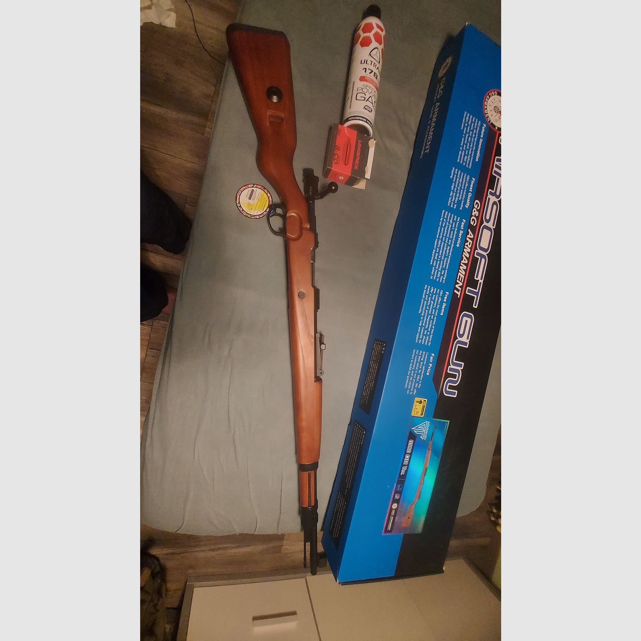 Airsoft K98k 6mm CO2 Gas G&G real wood metal