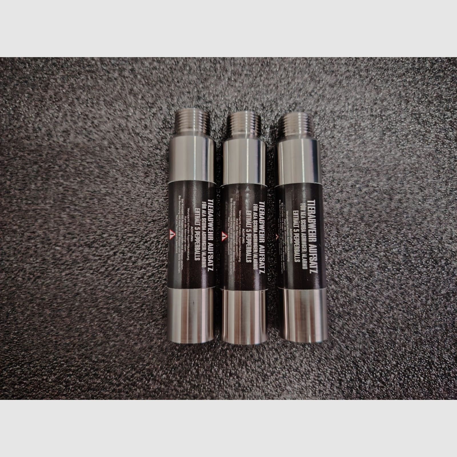3x Tierabwehr Aufsatz Rohr / Starter Rohr für Scuba Ashinger / Alarmo Cal. 68 | NEU
