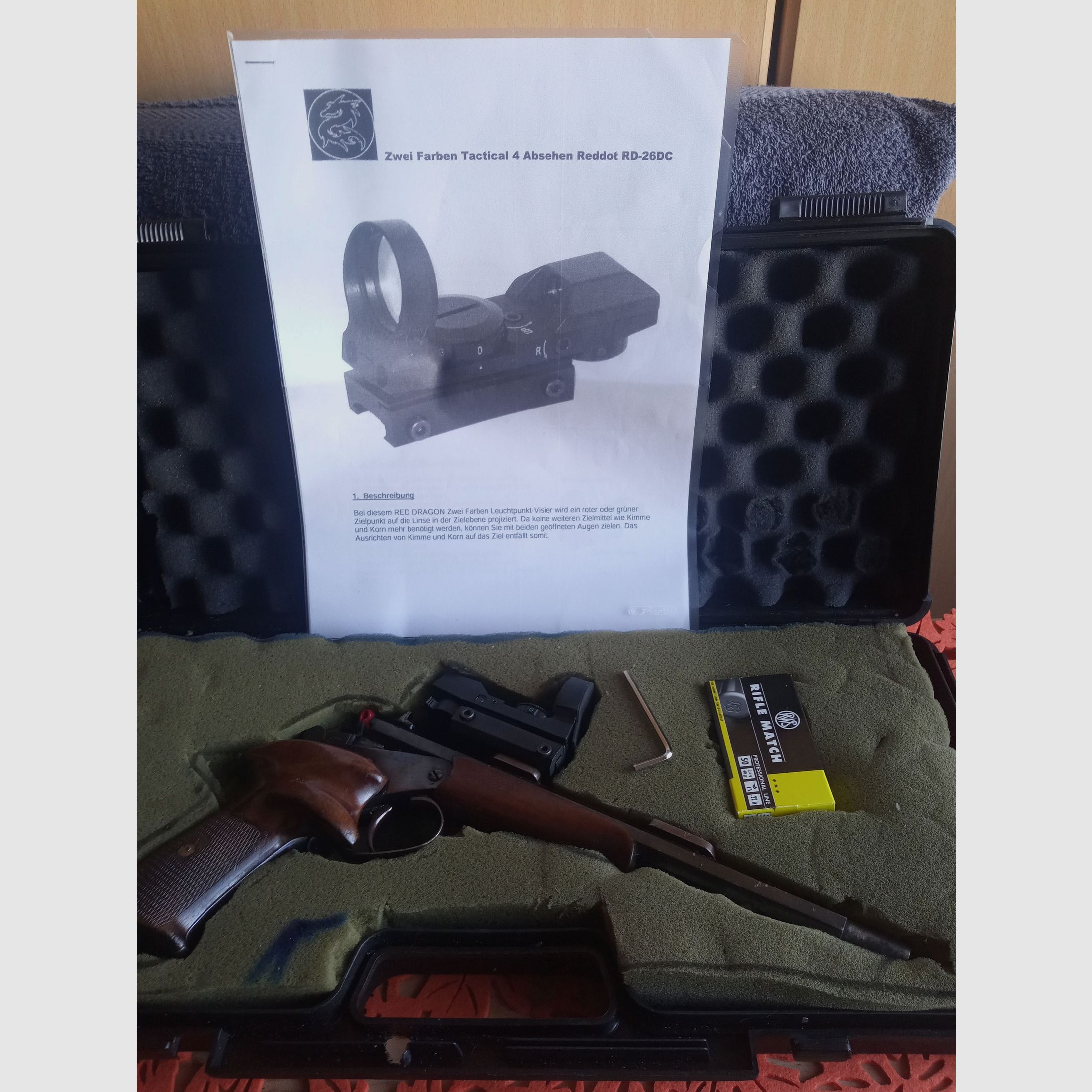 Einzellader Pistole 22 lr.