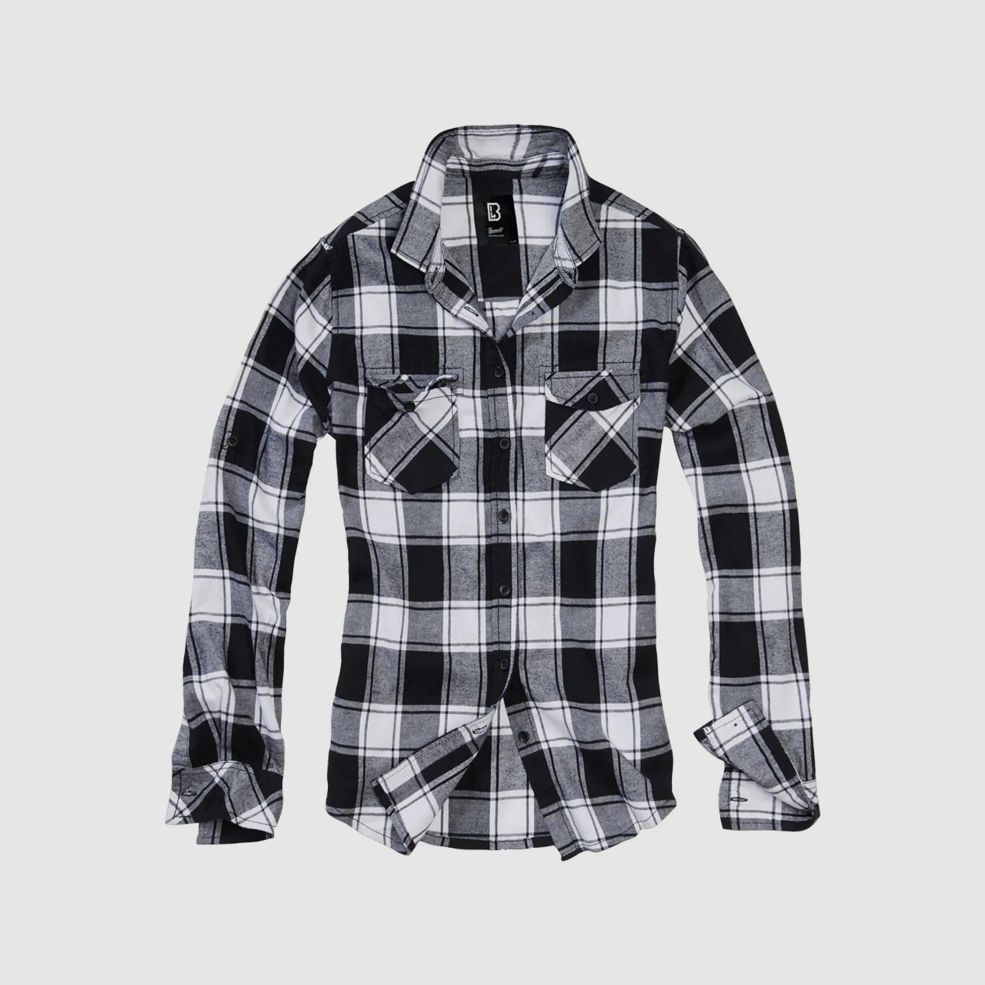 Brandit Brandit Hemd Amy Flanell Shirt schwarz weiß Frauen