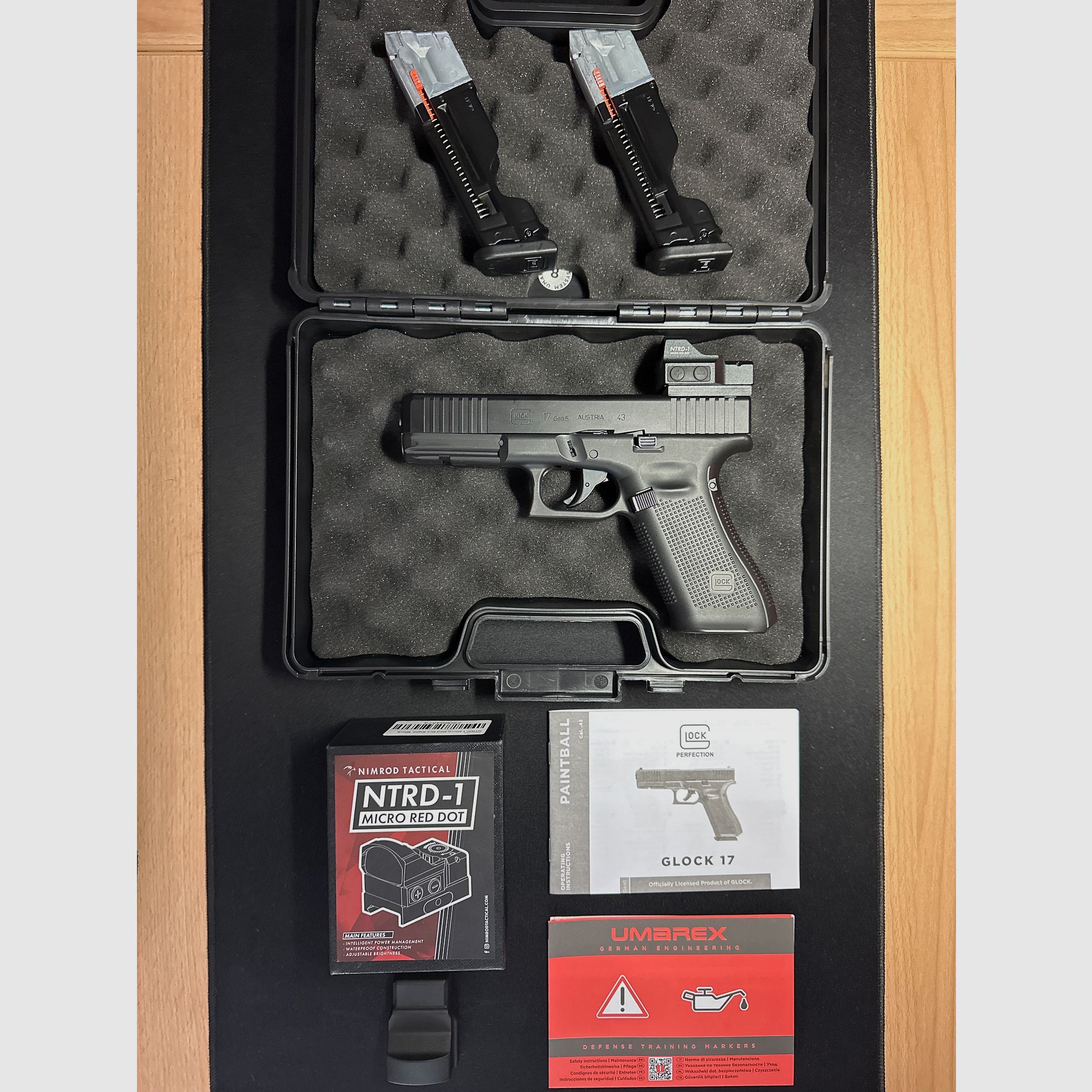 Glock 17 Gen. 5 T4E  CO2- RAM Pistole Kal. .43 