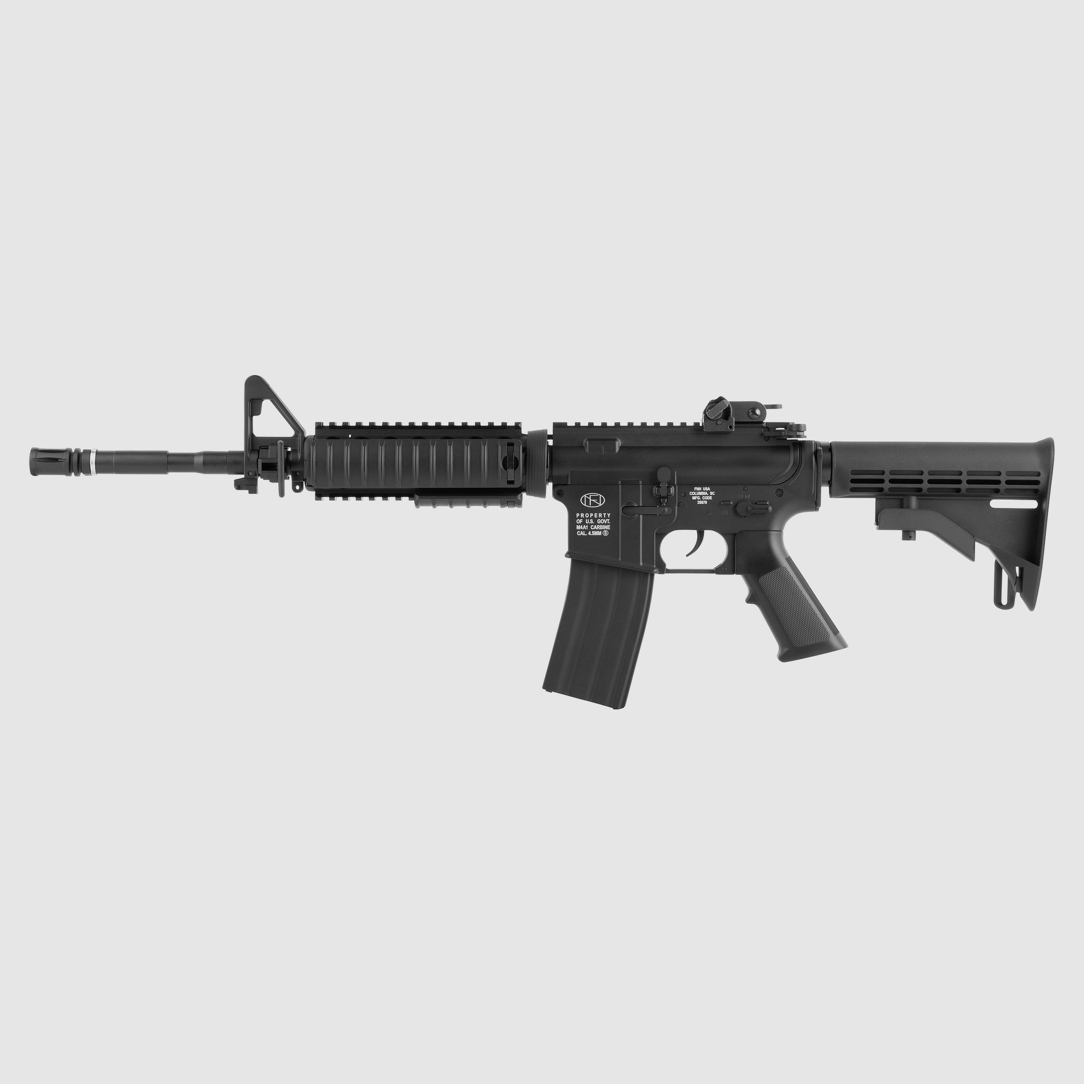 FN Herstal M4A1 Schwarz 4,5mm BB - Druckluft Co2 Non BlowBack