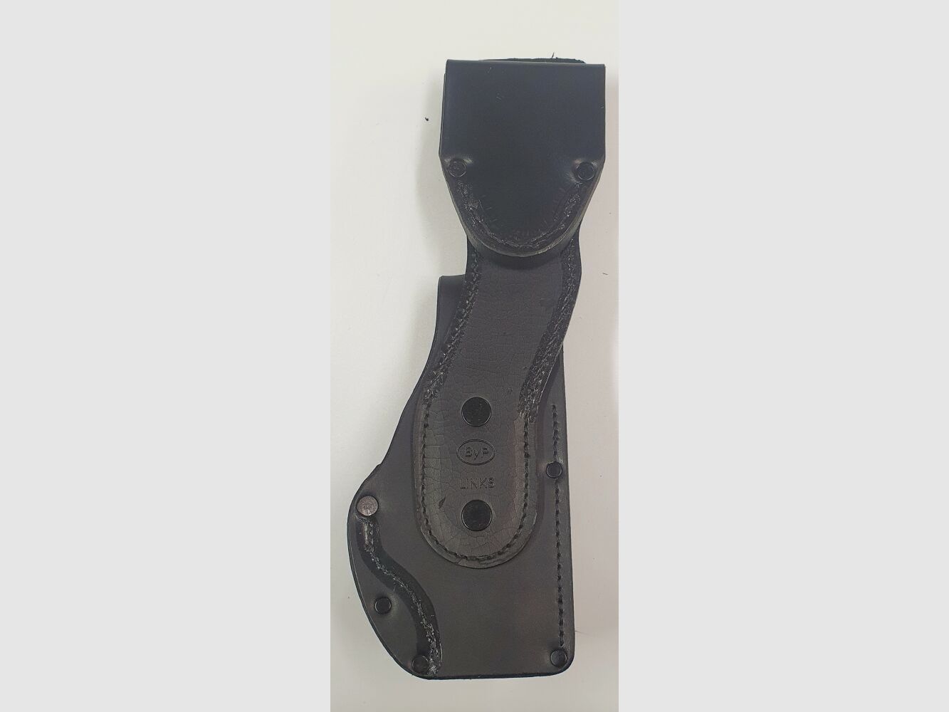 unbekannt Leder Holster P7 von der bayrischen Polizei, schwarz Leder, links