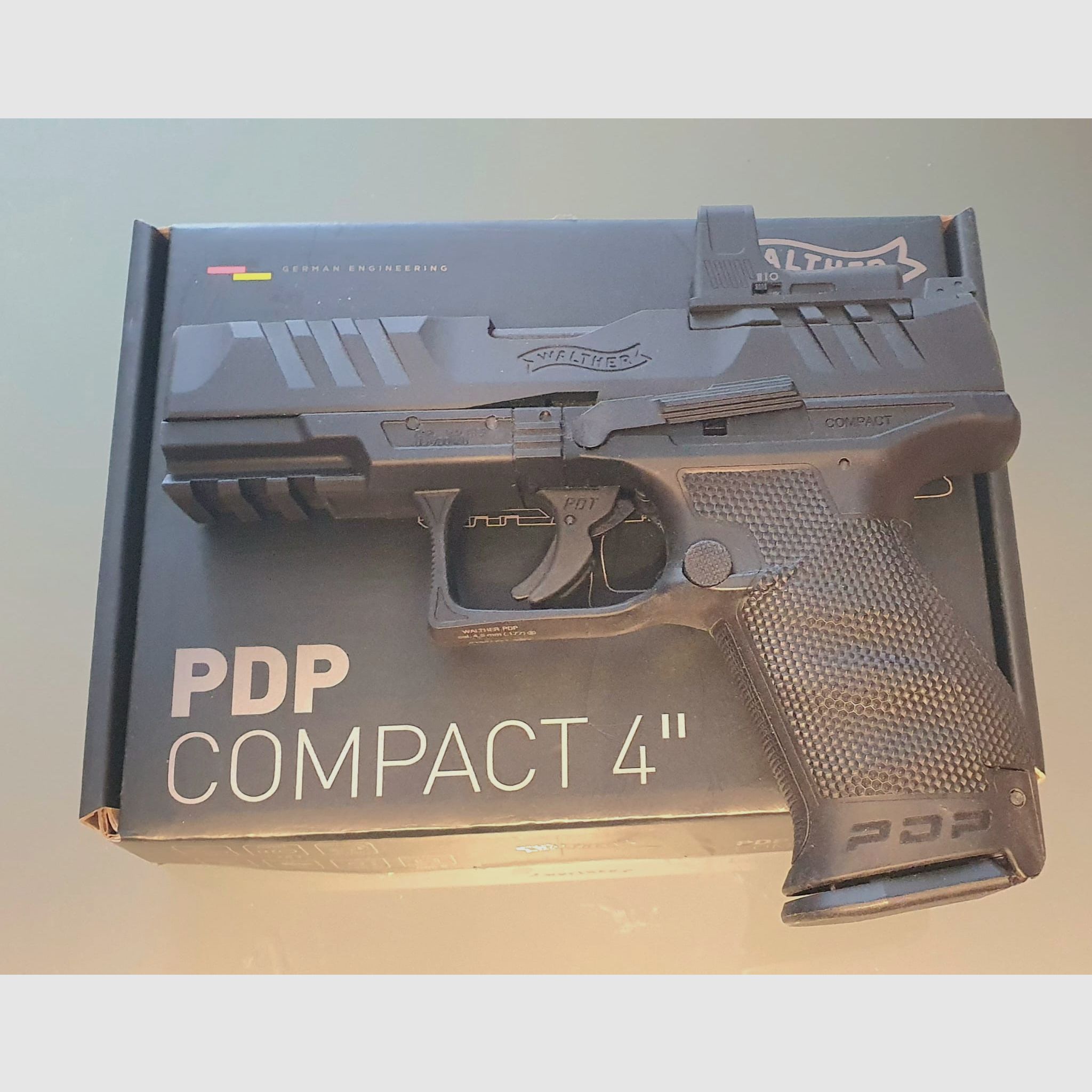 Walther CO2 pistolet PDP Compact 4" – zestaw