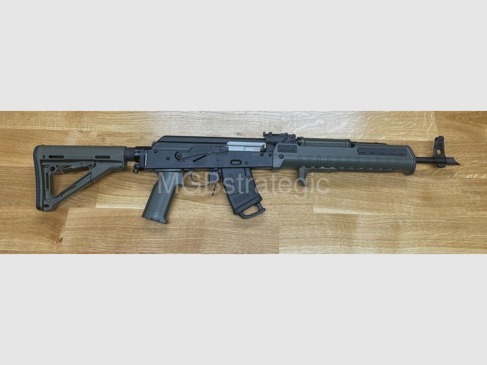 sportlich zugelassen! WBP Jack Sport - halbautom. Büchse 7,62x39 OD Green mit Schubschaft! - System AKM AK47 AK74 // Anbauteile grün
