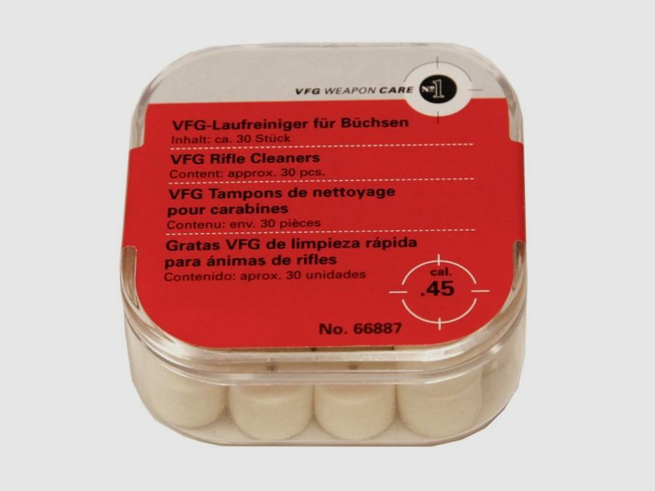 VFG Loop-Reinigungsfilze .45 / 10,9 mm (30 Stk.), Bild 1 von 4