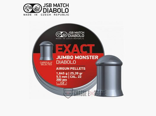 200 Piombi JSB MATCH DIABOLO Jumbo Exact Monster Cal. 5,5 mm