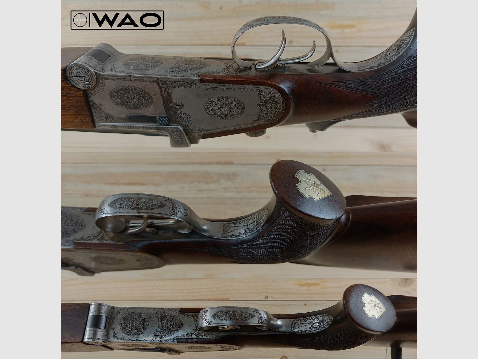 Dwulufowa broń myśliwska Otto Baier Linden, kal. 9,3x74R, .243Win *Rarytas - z lunetą Zeiss Diavari*