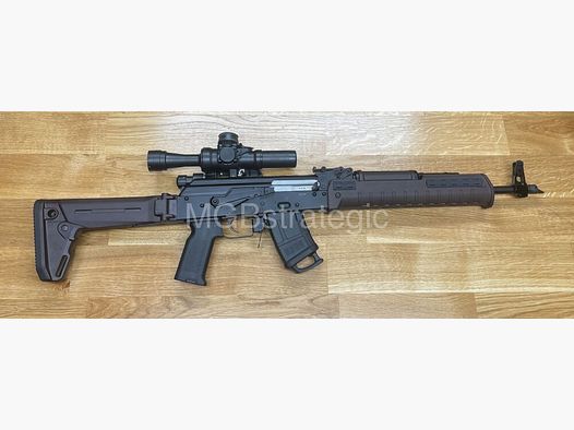 ¡Aprobado para deportes! WBP Jack Sport - rifle semiautomático 7,62x39 con culata plegable! Sistema AKM AK47 AK74 // Color ciruela