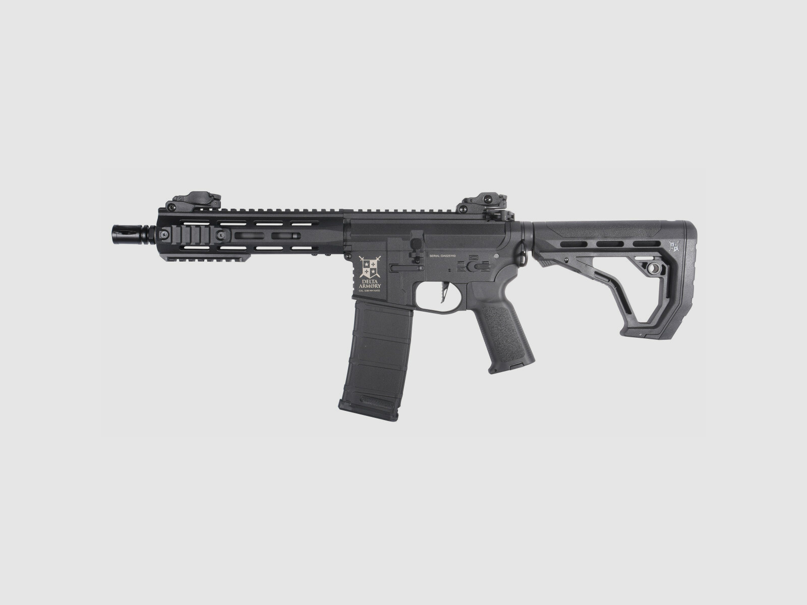M4 AR15 M-LOK 8 Zoll CHARLIE EAGLE ETU Schwarz S-AEG Airsoft Gewehr Frei ab 18 Jahren | Delta Armory