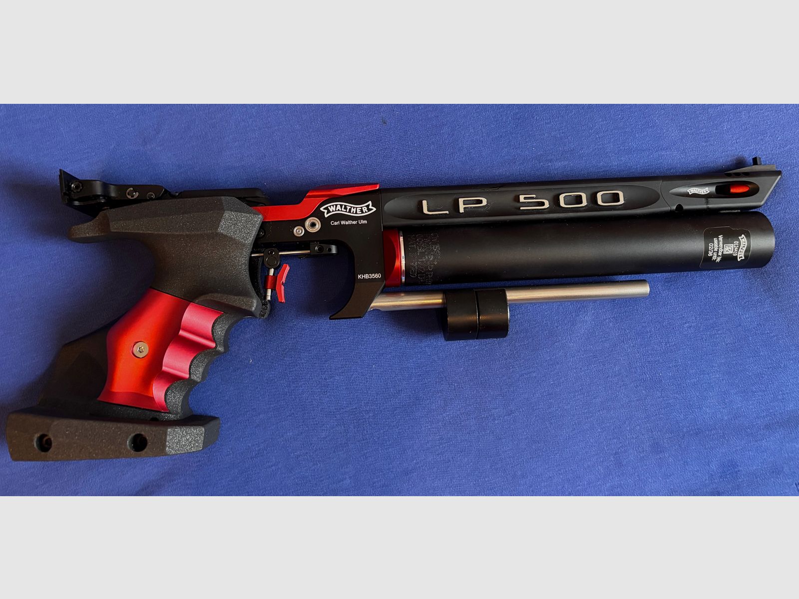 Walther LP500 Meistermanufaktur  / Oppervlak Droom in rood .. bijna nieuw
