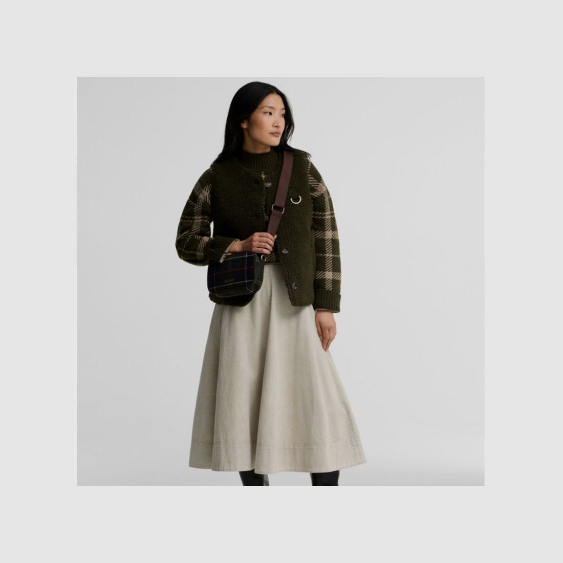 Barbour D-Sac bandoulière Contin Tartan Mini Large | classic tartan, image 4 sur 8