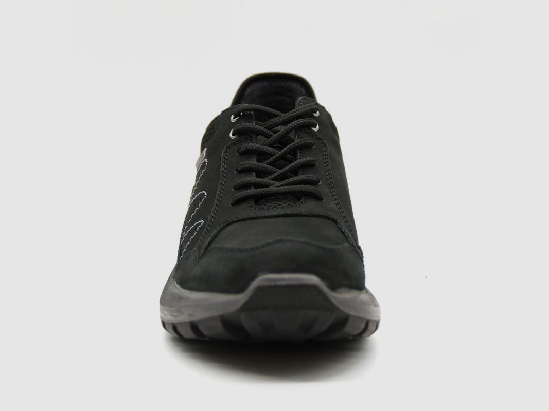 Schwarze niedrige Ayoka Dick Schuhe aus wasserdichtem Leder, Bild 10 von 14