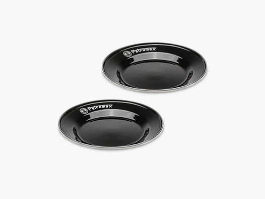 Petromax Petromax Piatto in smalto 26 cm Set da 2 pezzi - Nero