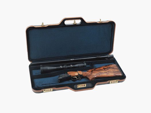 FRITZMANN Waffenkoffer ABS f. 1 Waffe + 1 ZF 67x26cm #32281/4 m. Leder