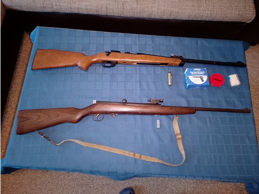 Luchtgeweren 1x Haenel Sport Model 49a Kal. 4,4 en 1x Umarex Podium CO2 Geweer Kal. 4,5