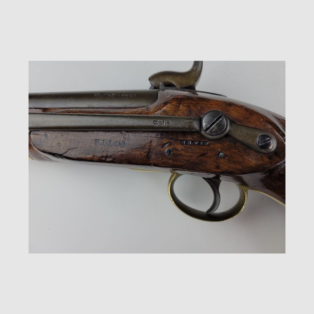 Rara pistola navale britannica modello 1849 a percussione – Arma del 1850 – Epoca vittoriana – Ottime condizioni, immagine 9 di 14