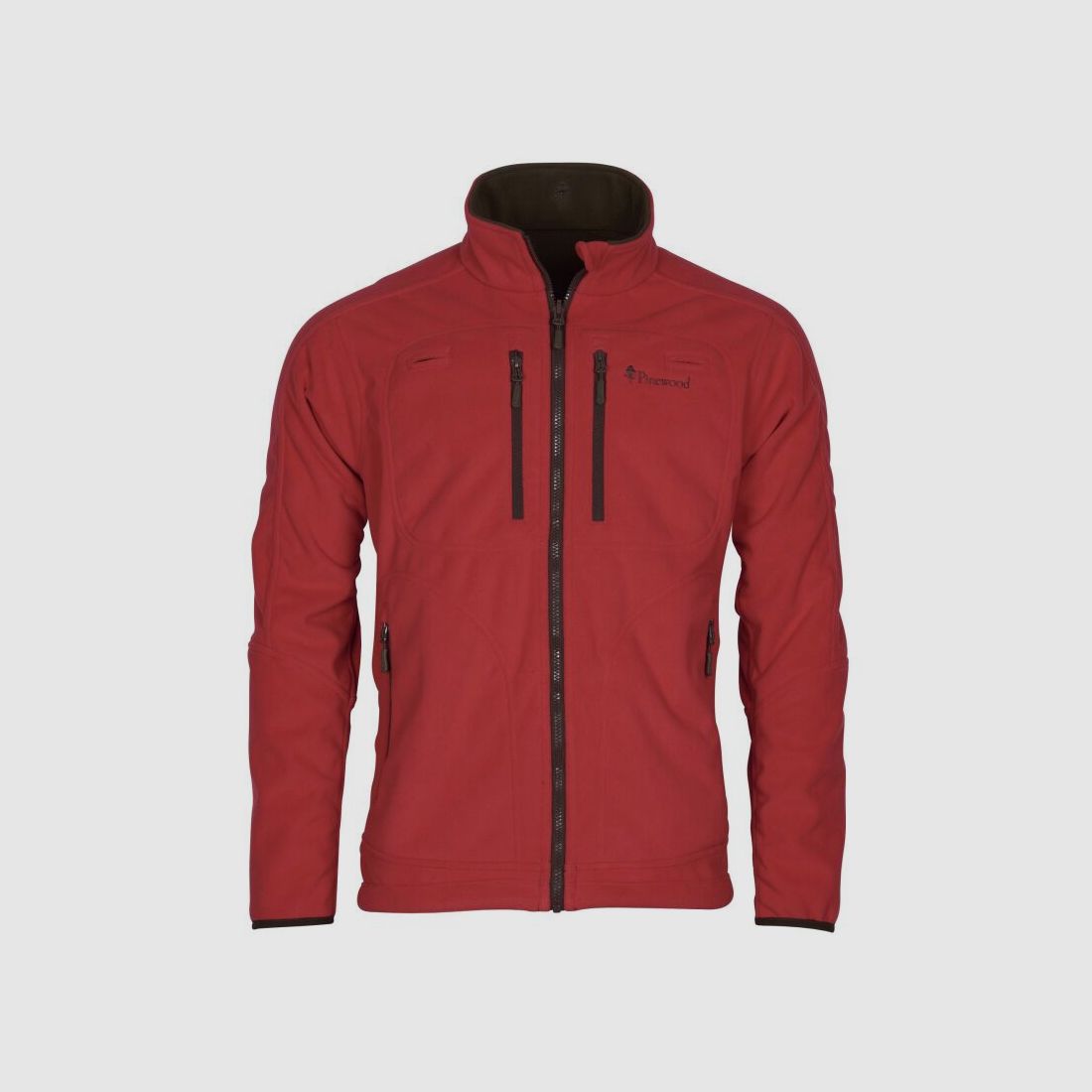 Pinewood Herren Wendbare Fleecejacke Furudal H.Brown/Red