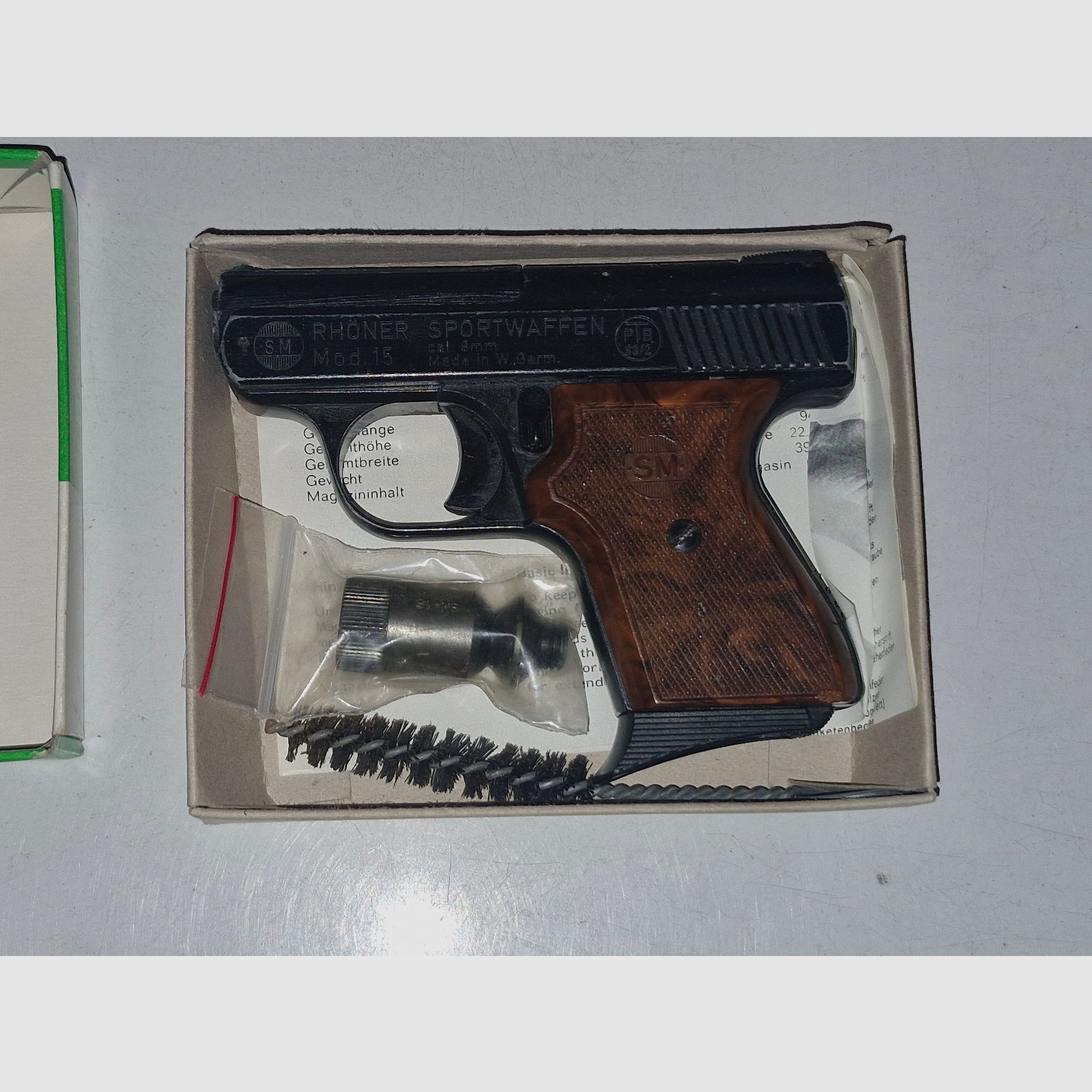 Rhöner Sportwaffen SM Mod. 15 - 8mm Knall - Bj. ca 1975 gut erhalten und gepflegt