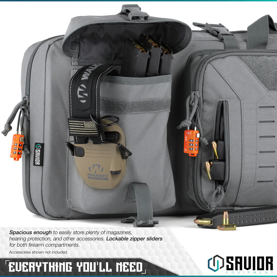 Savior Equipment – Housse double carabines SAVIOR URBAN WARFARE RIFLE Gris 36″, image 3 sur 8
