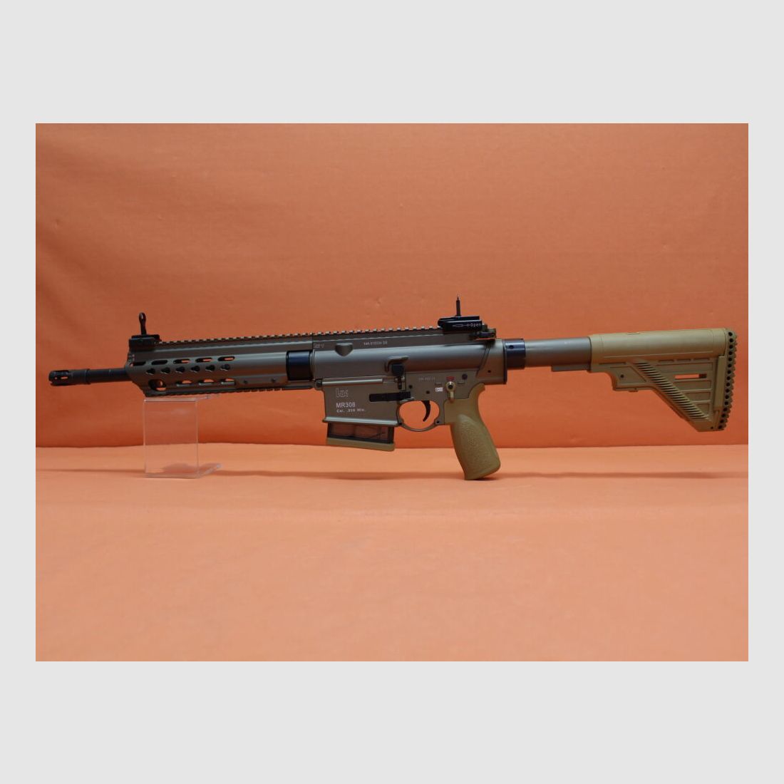 Heckler&Koch Ha.Büchse .308Win Heckler&Koch/H&K MR308 A3 13" Lauf RAL8000 HKey, Gas-Piston-System HK417/G28