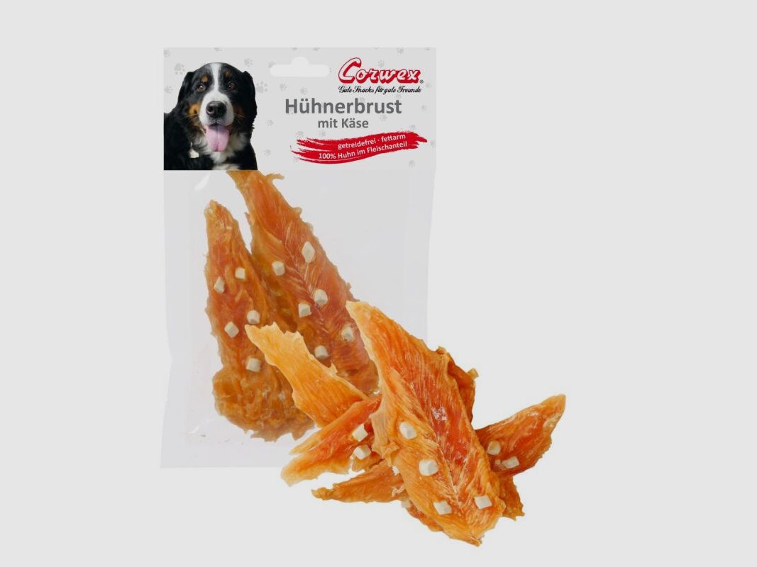 Corwex Hundesnack Hühnerbrust mit Käse 70g