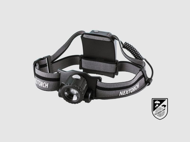 NEXTORCH myStar R AA LED headlamp 600 lumens focusable beam distance 180 m with batteries