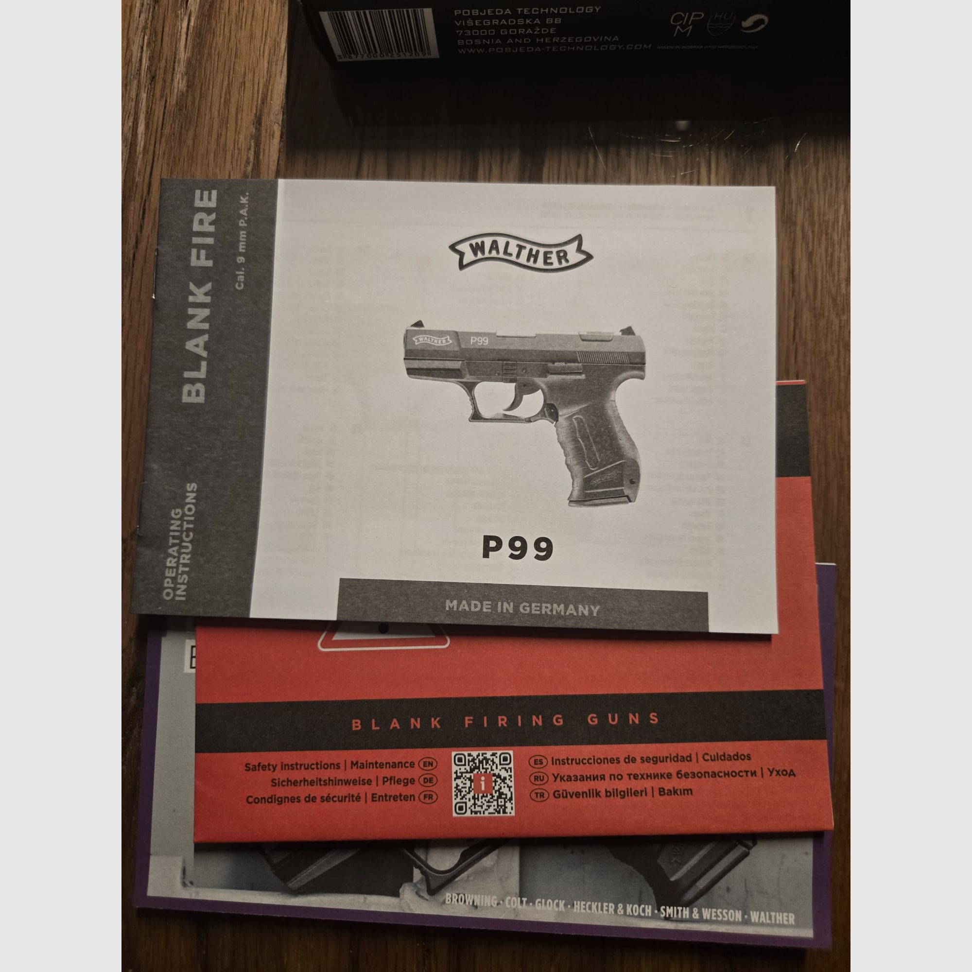 Walther P99 blank firing pistol 9mm P.A.K. black NEW!