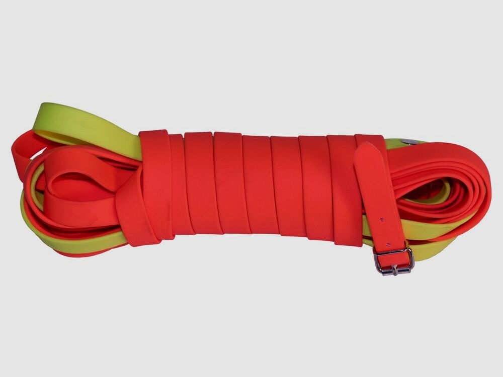 Schweißleine flach – orange/gelb