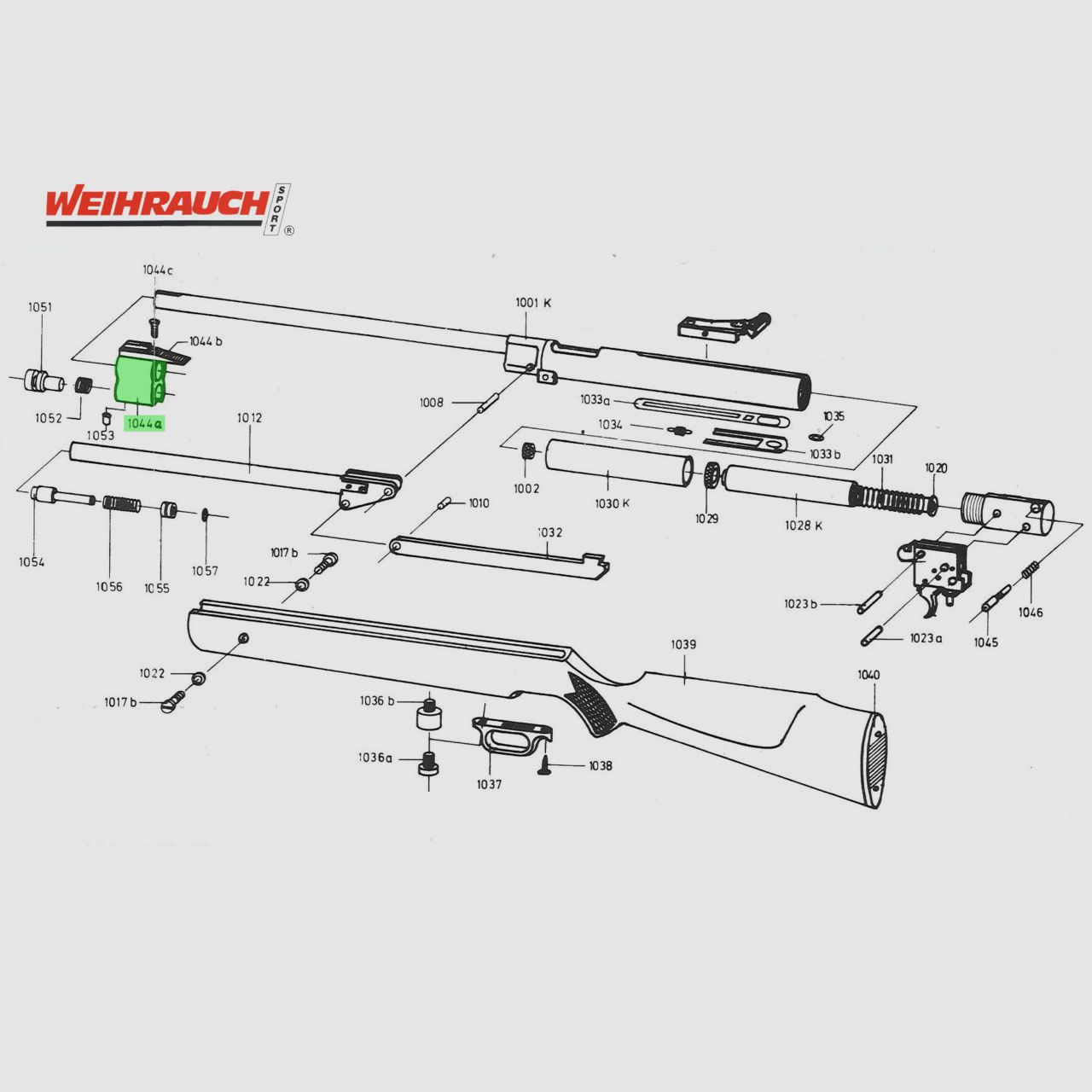 Kornsockel fĂĽr Luftgewehr Weihrauch HW 77, Ersatzteil