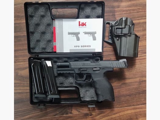 H&K VP9 / SFP9 GBB Airsoft Pistole mit Zubehör
