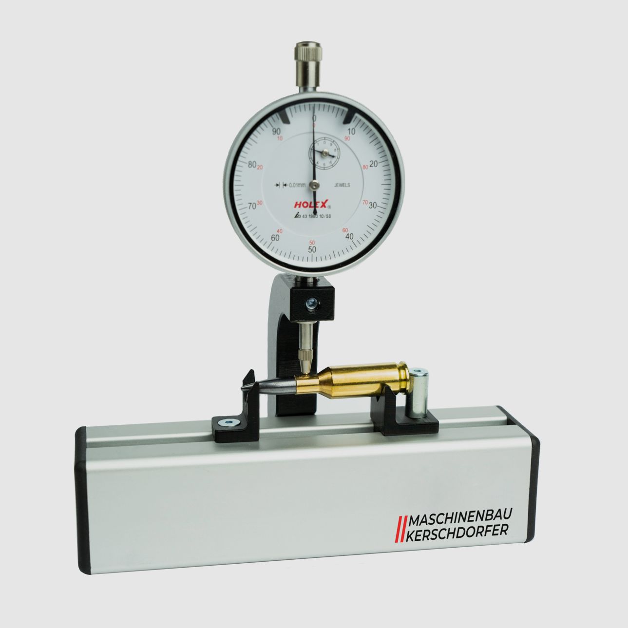 Concentricity testing device / cartridge run-out measuring device / run-out measuring device