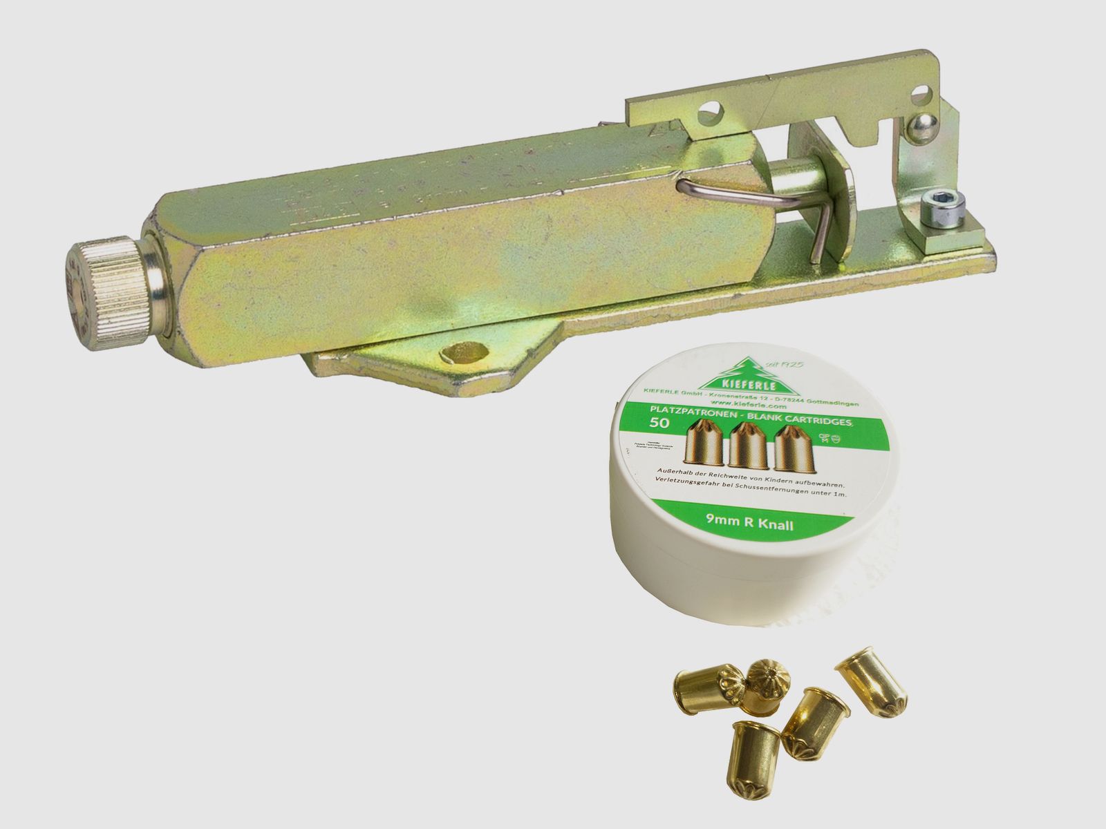 Schreckschussgerät Set Selbstschuss Kieferle M1 Kal. 9 mm R.K. mit 50 Schuss Platzpatronen 9 mm R.K.