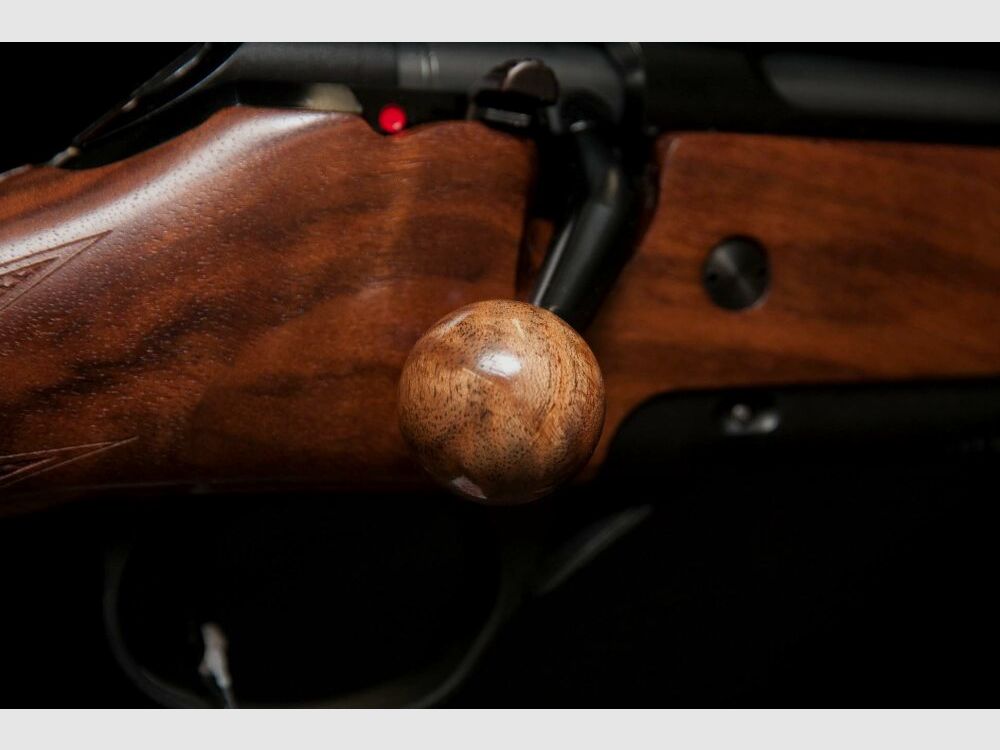 Kompletny zestaw młodego myśliwego z karabinem powtarzalnym z lunetą luksusową, drewno Haenel Jäger 10 Timber Edition, montaż Dentler