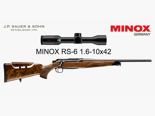 J.P. Sauer & Sohn Sauer 505 Ergo Lux Repetierbüchse HQ3 Ausstattungspaket Elegance + VSR | 8.5x55 Blaser | MINOX RS-4 3-12x56