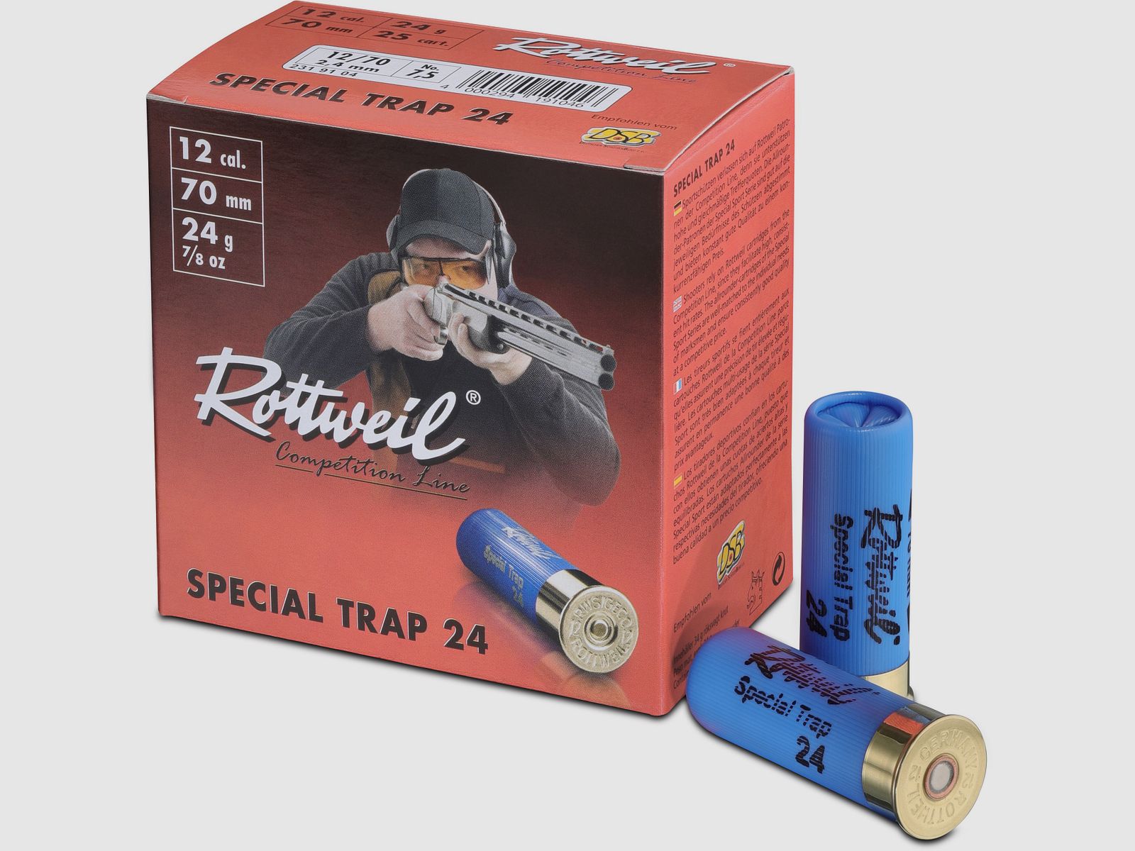 Rottweil Special Trap 24 2,4mm 12/70, 25 Patronen