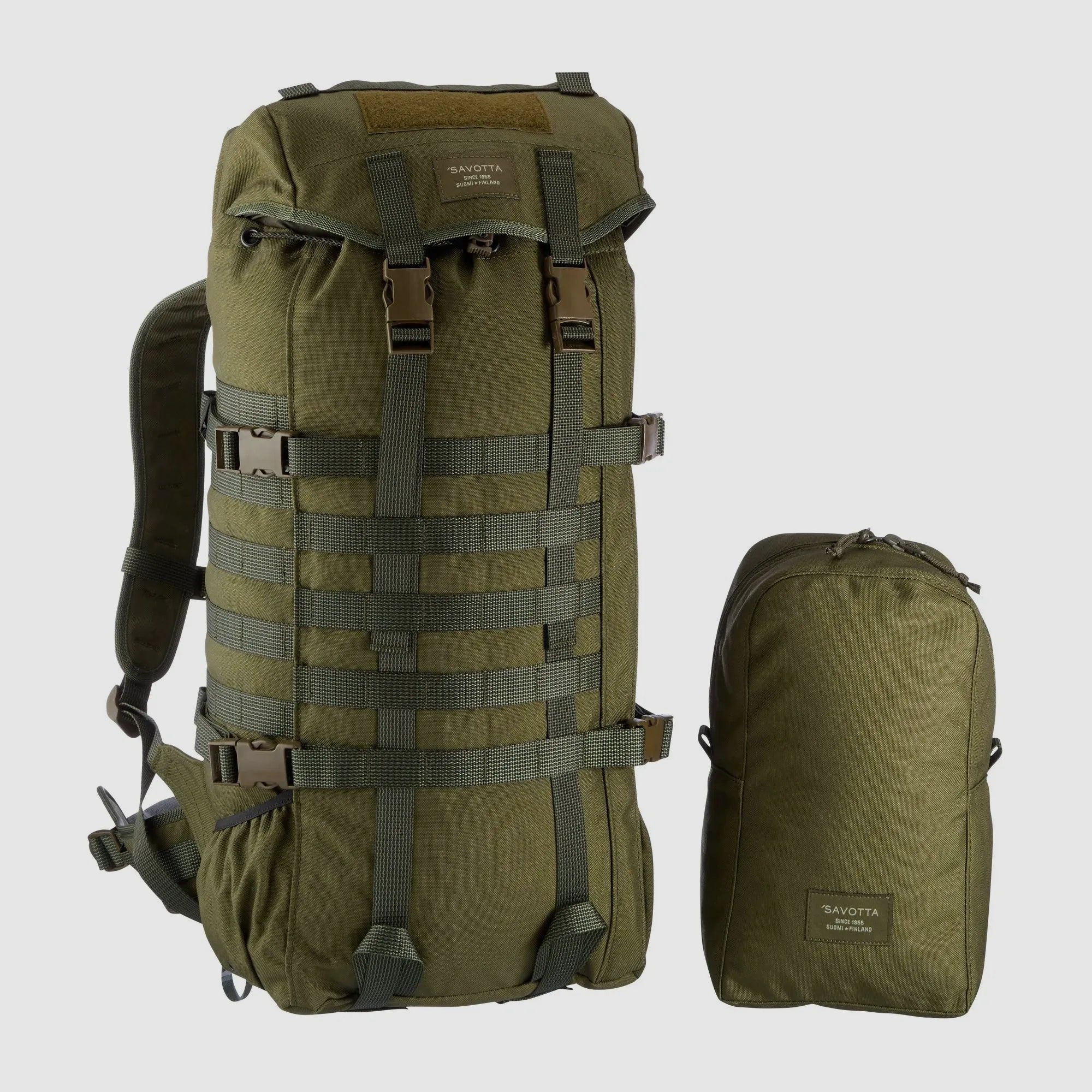 Savotta Set Savotta Jääkäri M + Vertical Pouch L oliv