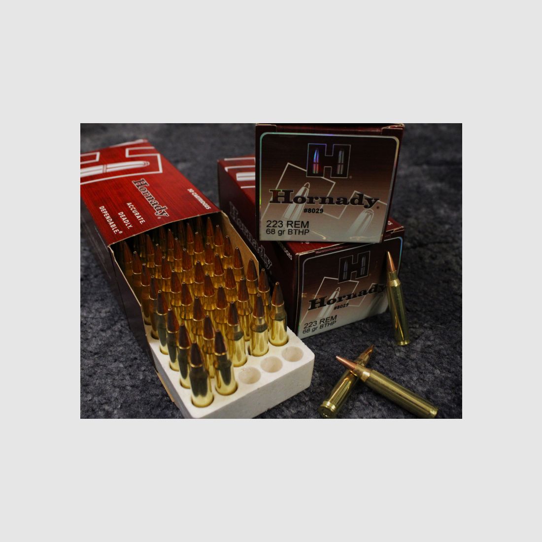 Hornady Match Munition Kal. .223 Rem. 68 Grain 500 Schuß ein Los