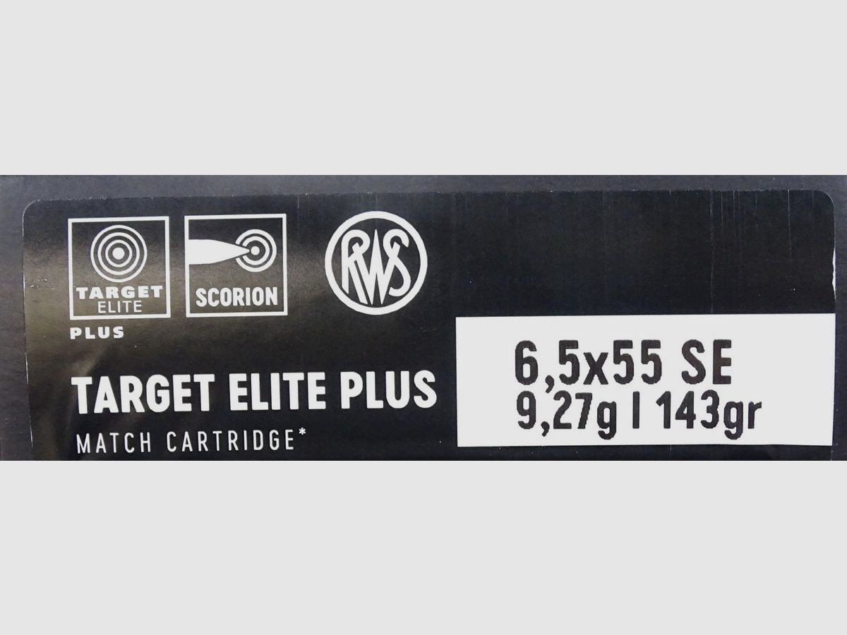 RWS Target Elite Plus 6,5x55SE 143 grain -20 Schuss