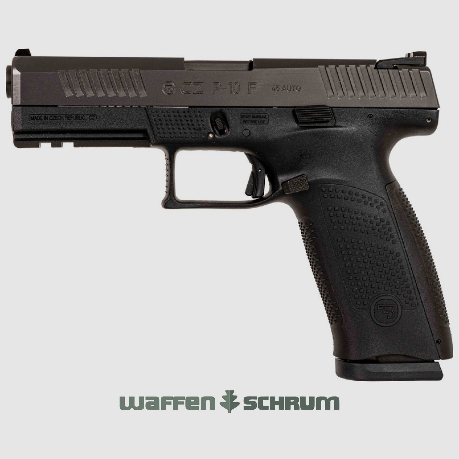 CZ P-10 F .45Auto original case and accessories (Res.-Mag., 2 extra grip backs) LL: 112 mm