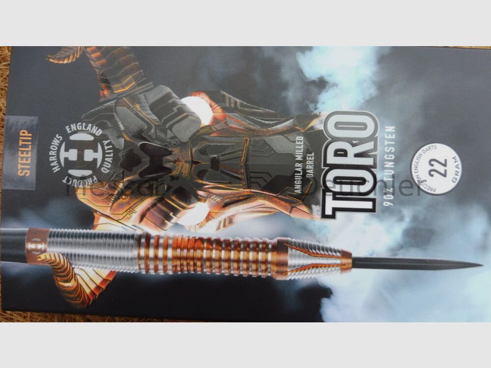 Harrows Steel Darts Toro 90% Hochwertiger Tungsten Dart Dartpfeile Set mit Schäften und Flights