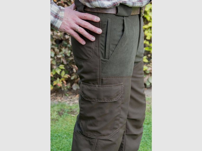 Rascher Funktions-Jagdhose Micro Velours Cordura 48 Grün