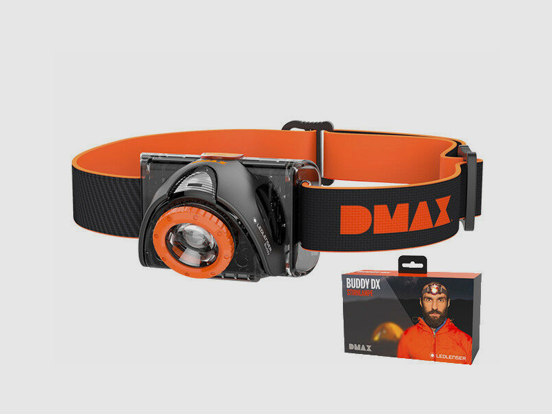 Ledlenser 500833 DMAX Buddy Stirnlampe bis zu 200 Lumen Leuchtweite 120m wiegt nur 105g