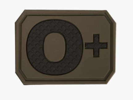 3D PATCH BLOOD TYPE - OLIVE