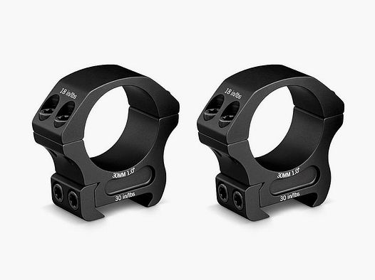 VORTEX Mount Rings PRO SERIES 30 mm ø, Medium (Height 25.4 mm measured to the center of the scope)