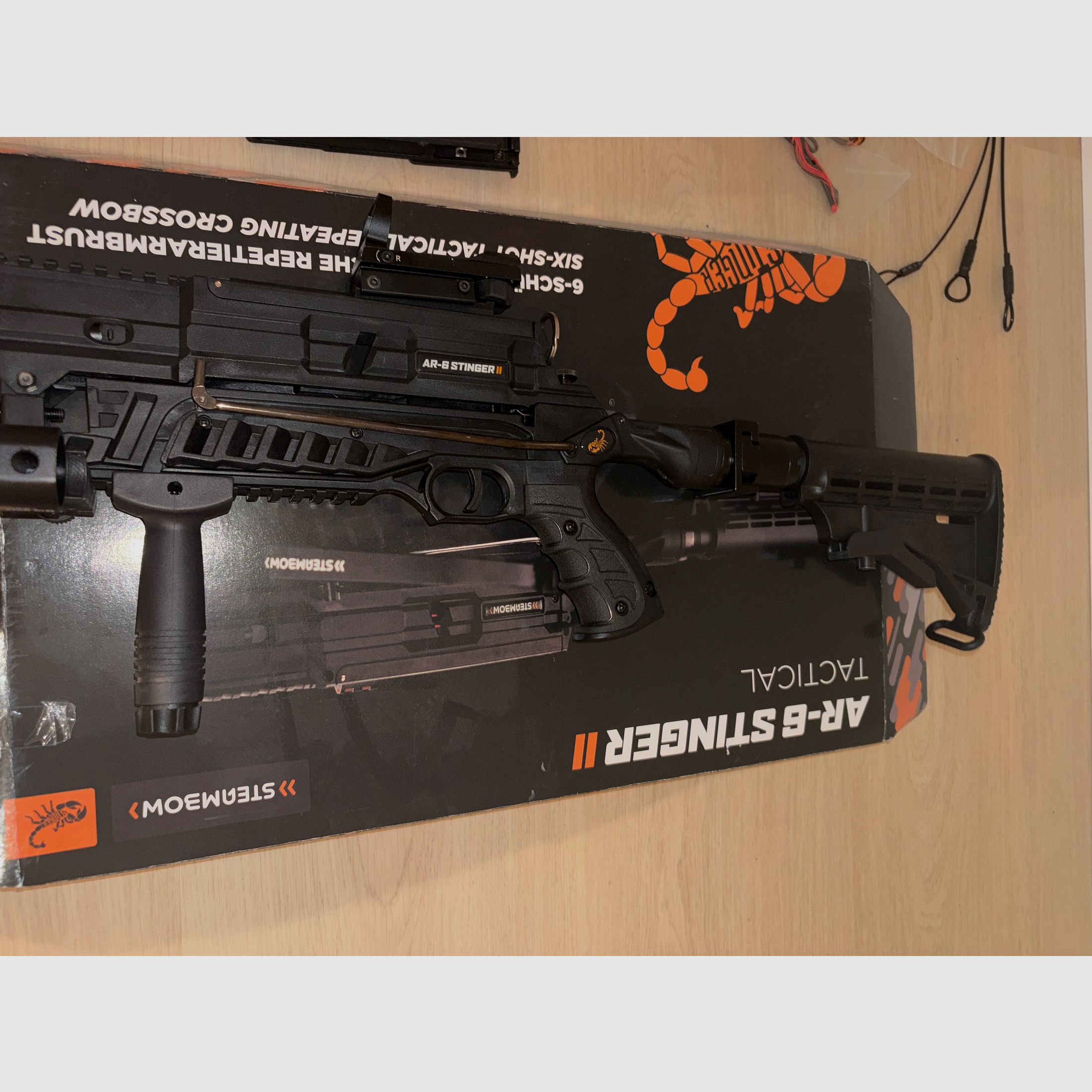 Steambow AR-6 Stinger II Tactical Complete Set | over 260 arrows | PRO Throwing Arm | like new