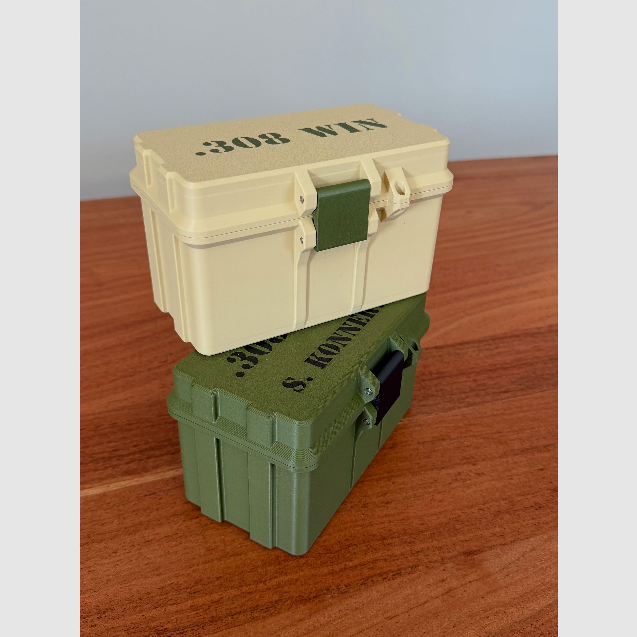 Ammunition box 8x57 Ammo Box cartridges reloading 50 rounds customizable lockable optional magnetic & with RFID chip for data